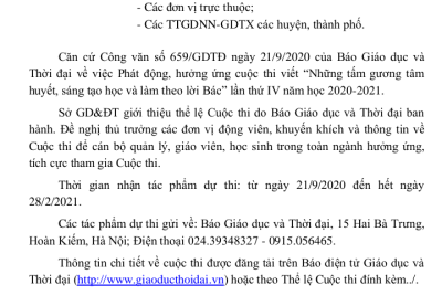 V/v tham gia Cuộc thi “Tuổi trẻ học tập và làm theo tư tưởng, đạo đức, phong cách Hồ Chí Minh” năm 2020